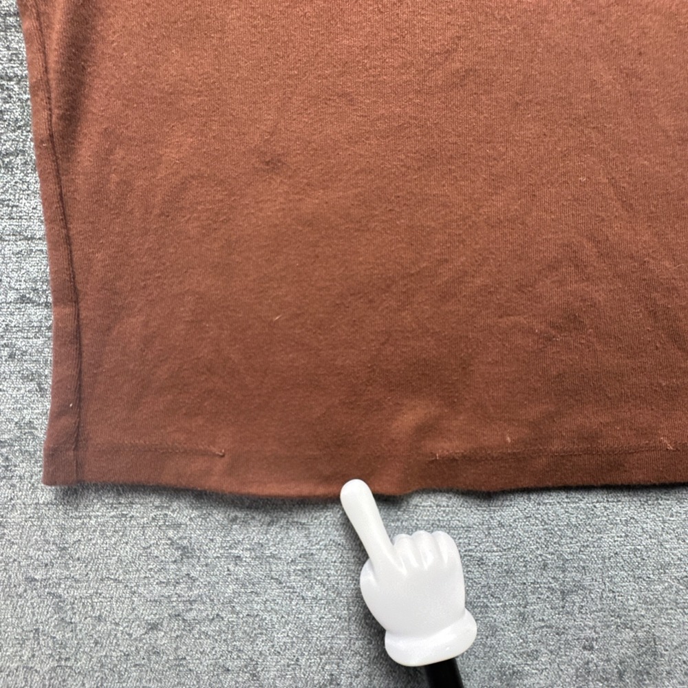 Sunday Best Aritzia Cropped Tee Shirt Womens Medium Brown Short Sleeve Crew Neck - Picture 8 of 16